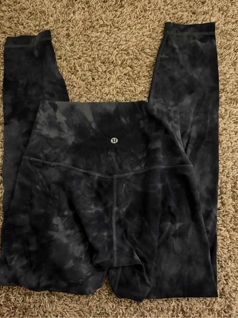 lululemon athletica Black Tie-Dye High-Rise Leggings